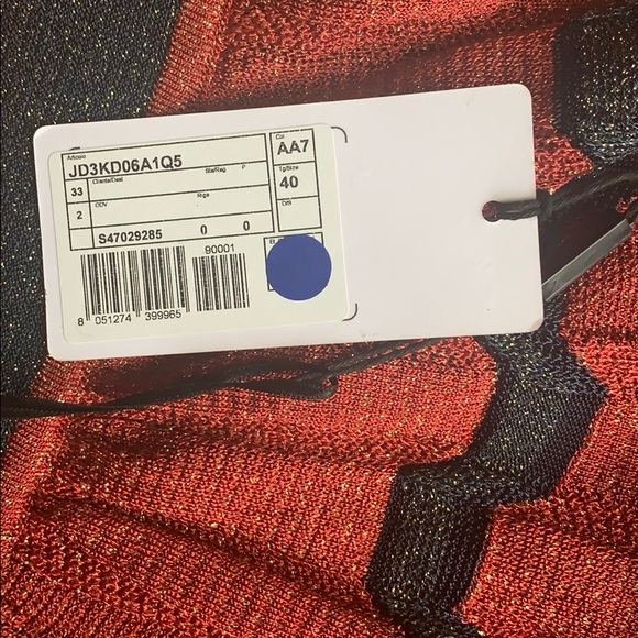 MISSONI Chevron Lurex Shimmer Zig Zag Knit Low-Back Dress - Picture 7 of 8